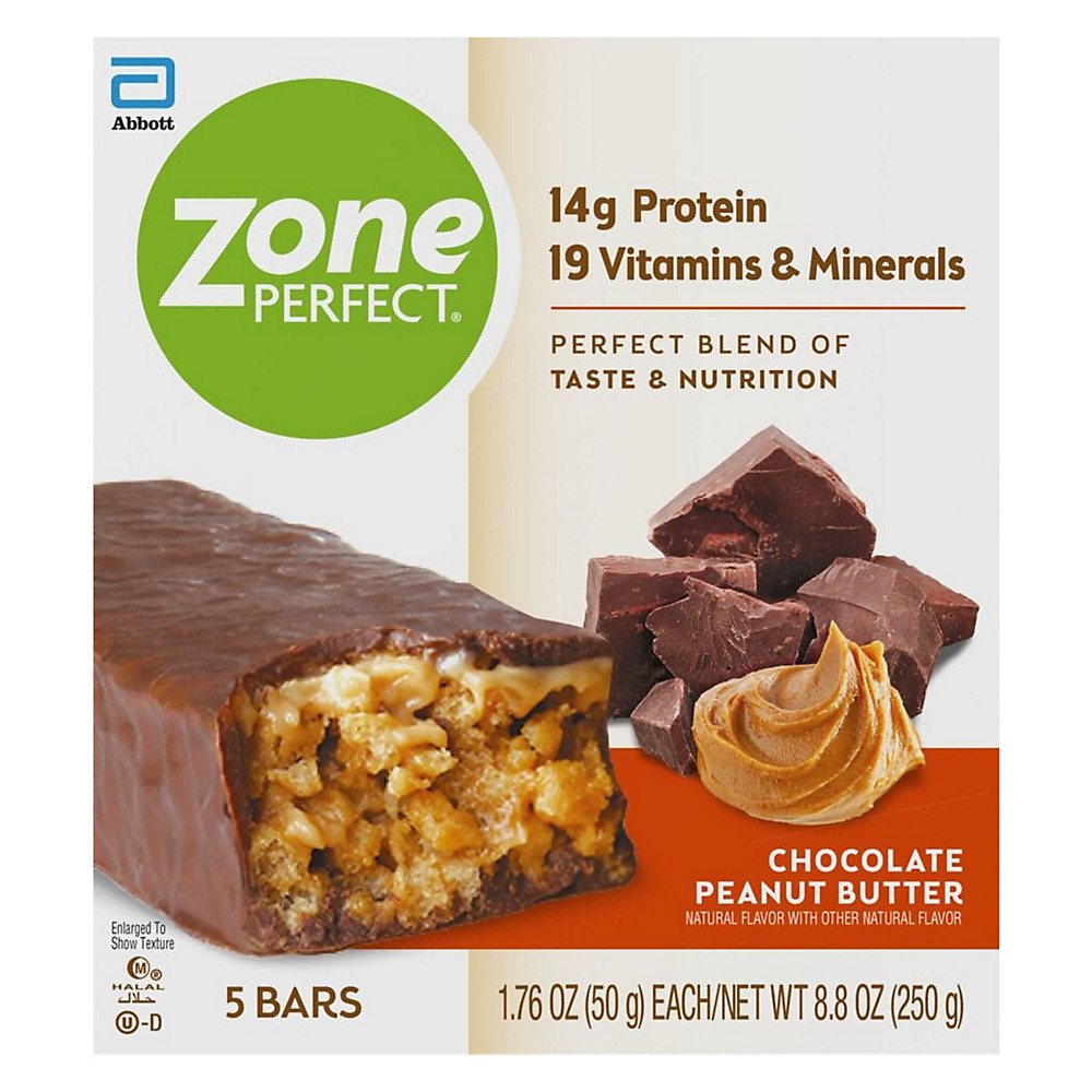 Calories in ZonePerfect Chocolate Peanut Butter Protein Bars, 5 ct