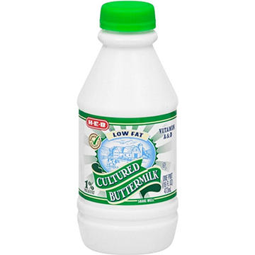 H-E-B 1% Low-Fat Cultured Buttermilk, 1 pt