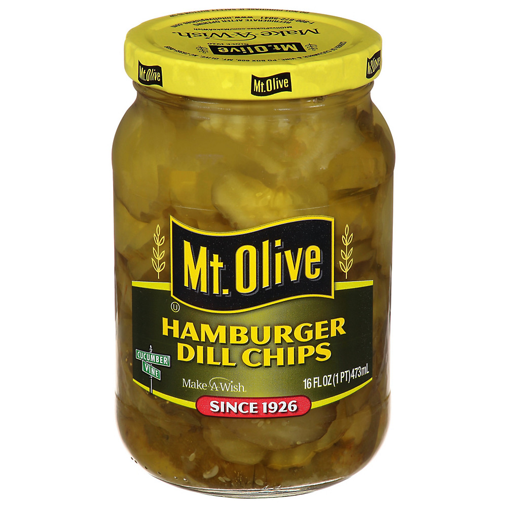 Calories in Mt. Olive Hamburger Dill Chips, 16 oz