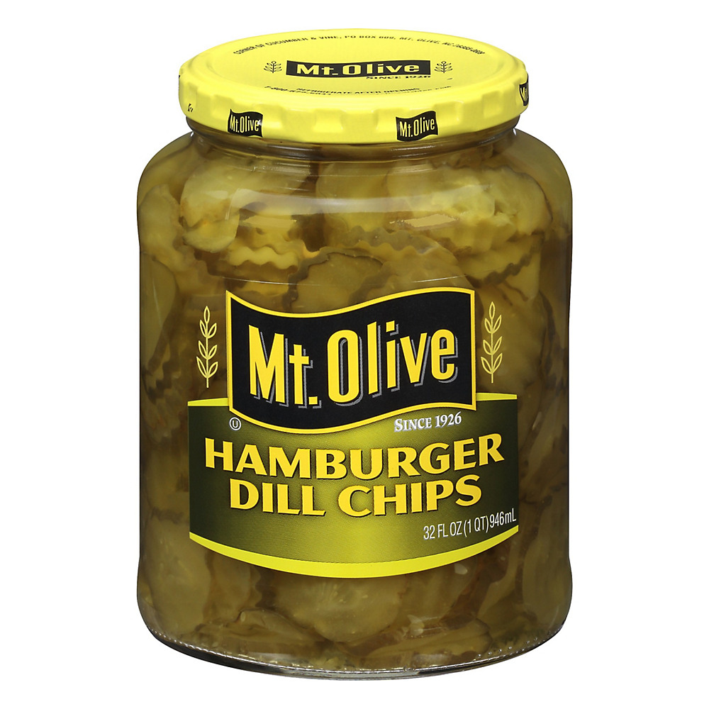 Calories in Mt. Olive Hamburger Dill Chips, 32 oz