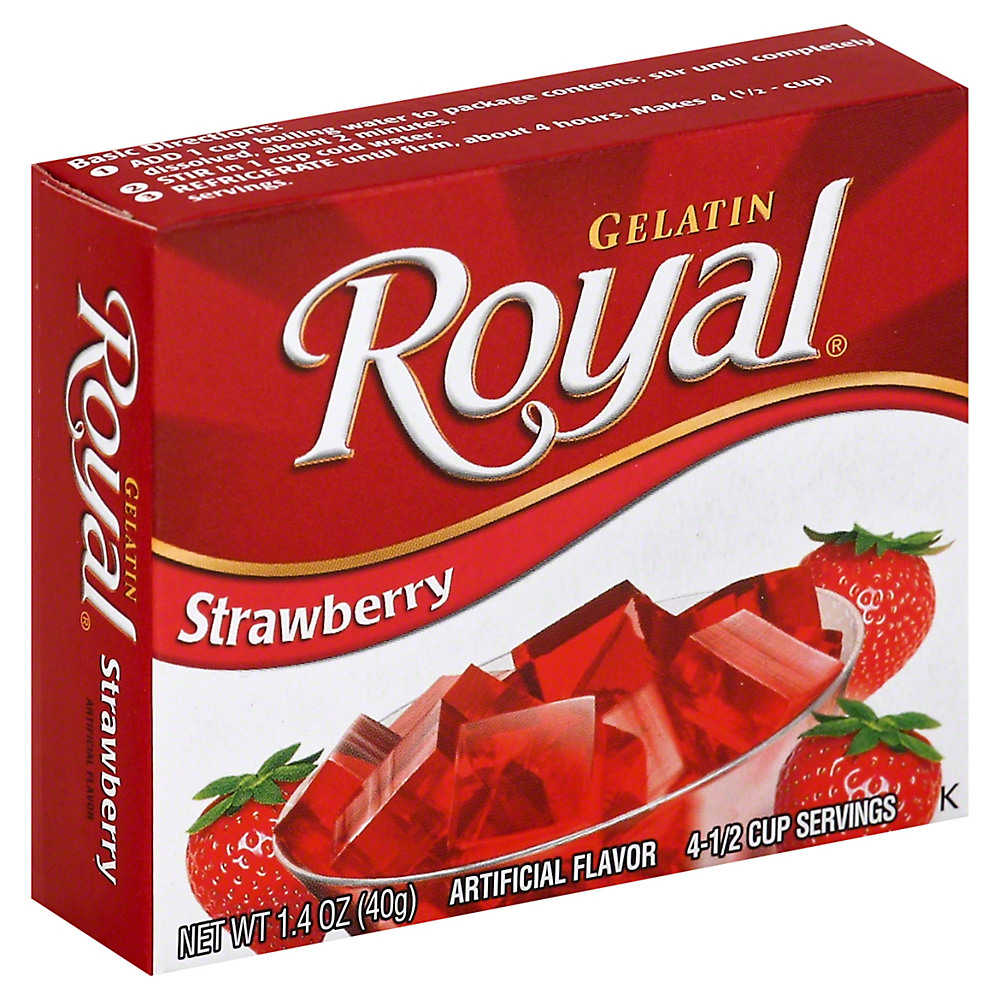 Calories in Royal Strawberry Gelatin Mix, 1.4 oz