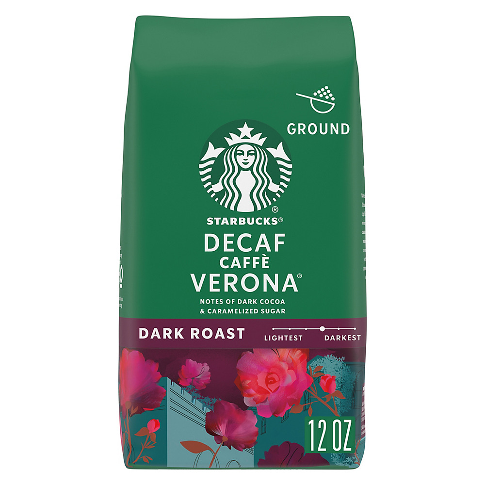 Calories in Starbucks Ground Dark Decaf Caffe Verona Coffee, 12 oz