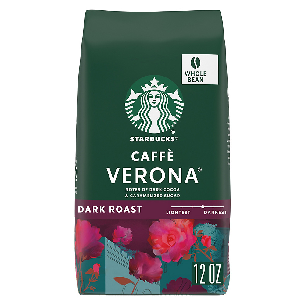 Calories in Starbucks Caffe Verona Dark Roast Whole Bean Coffee, 12 oz