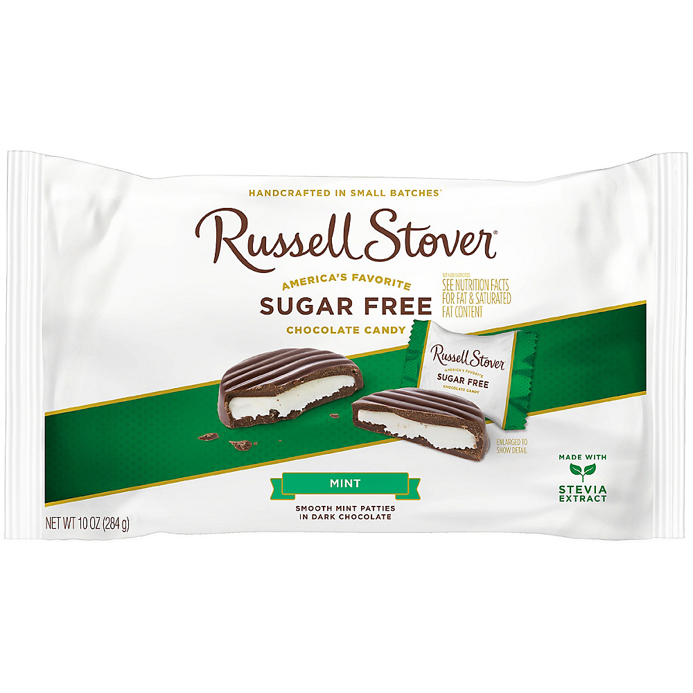 Calories in Russell Stover Sugar Free Dark Chocolate Mint Patties, 10 oz
