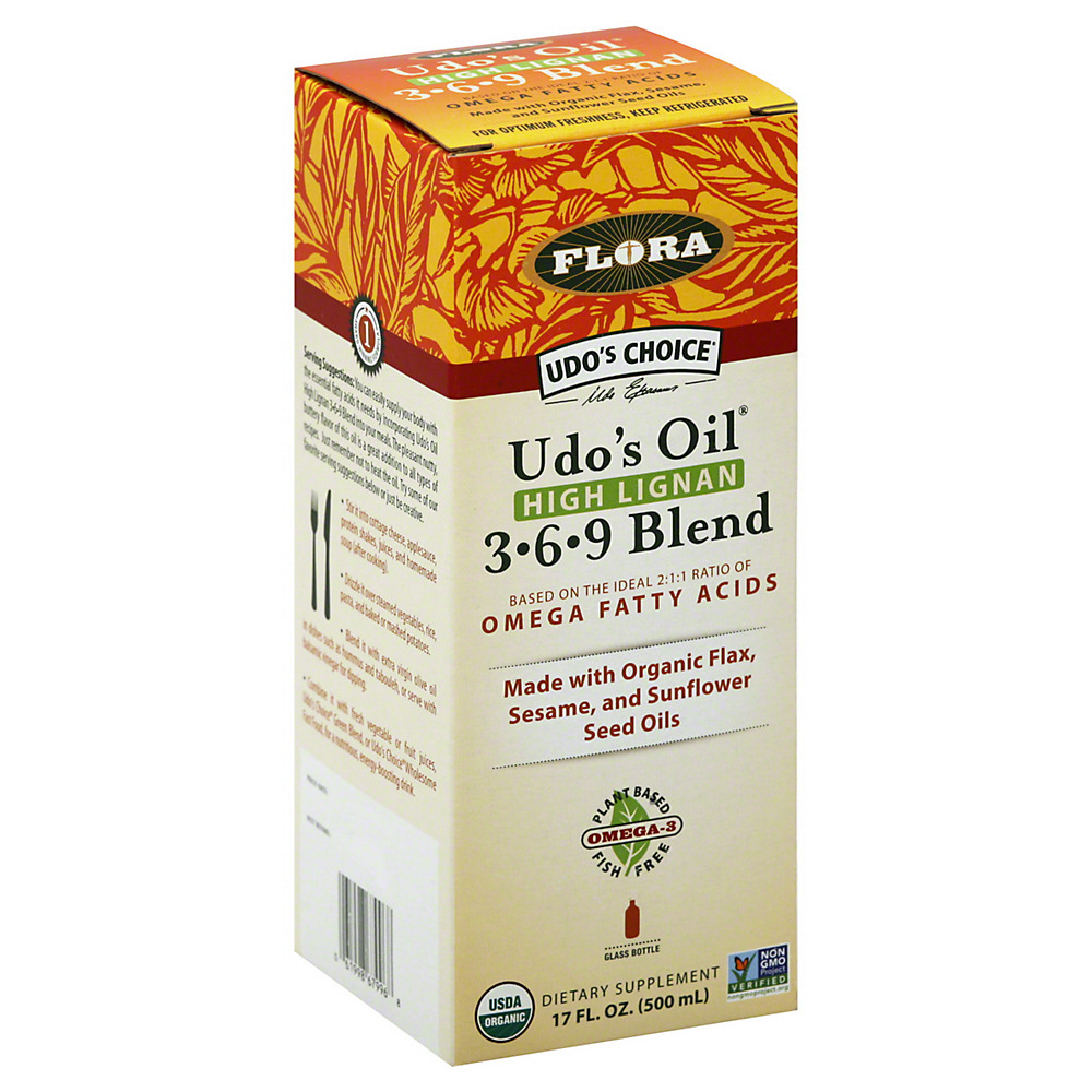 Calories in Flora Udo's Choice Oil High Lignan 3-6-9 Blend, 17 oz