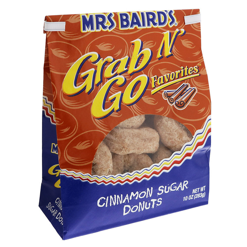 Calories in Mrs Baird's Grab N' Go Favorites Cinnamon Sugar Donuts, 10 oz
