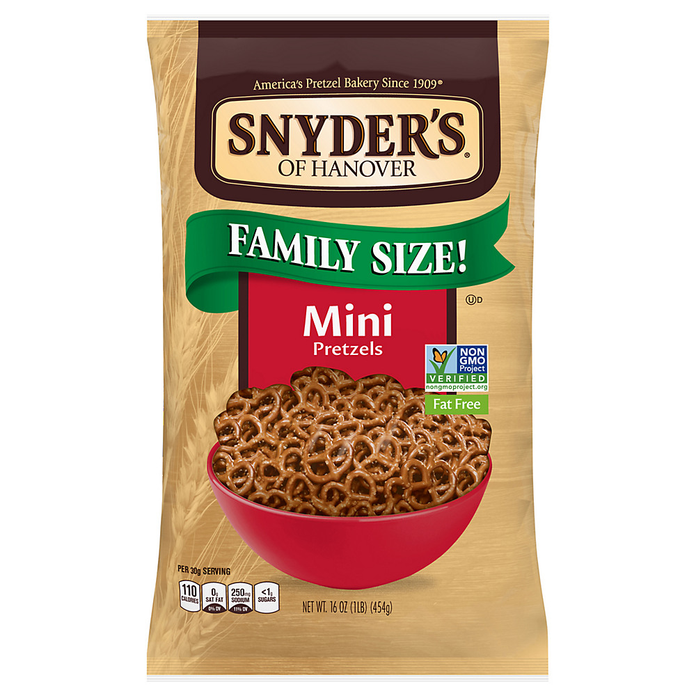 Calories in Snyder's of Hanover Mini Pretzels Family Size, 16 oz