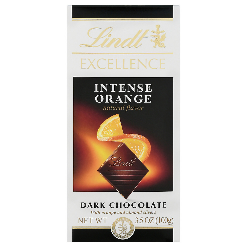 Calories in Lindt Excellence Intense Orange Dark Chocolate, 3.5 oz