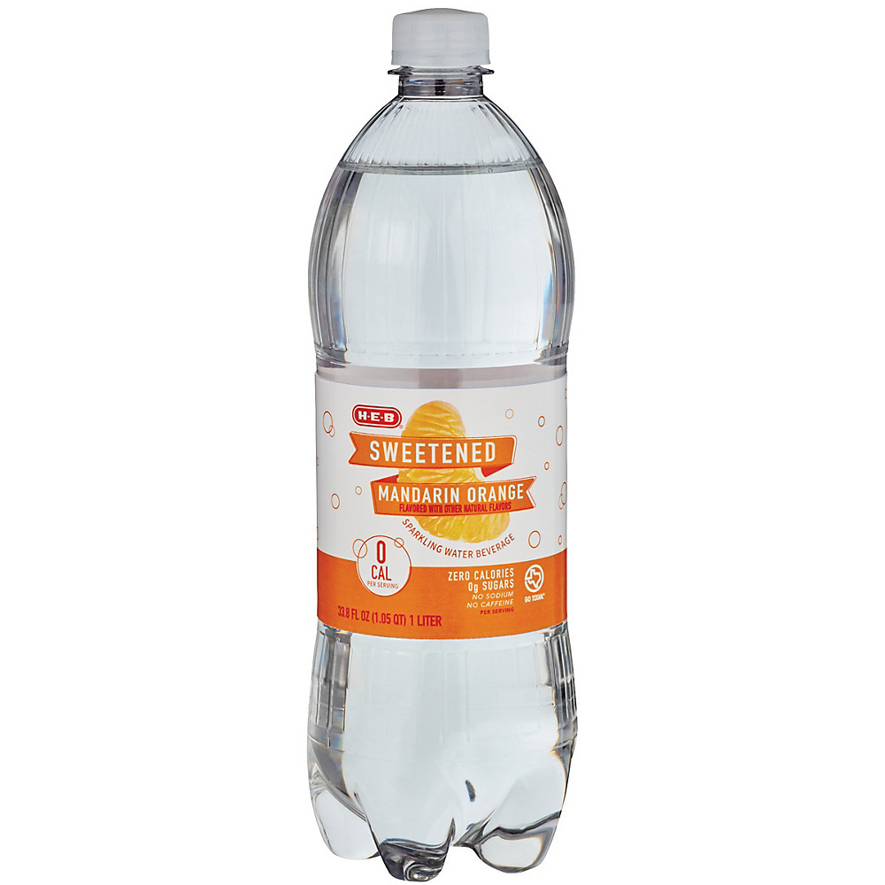 Calories in H-E-B Sparkling Sweetened Mandarin Orange Water Beverage, 1 L