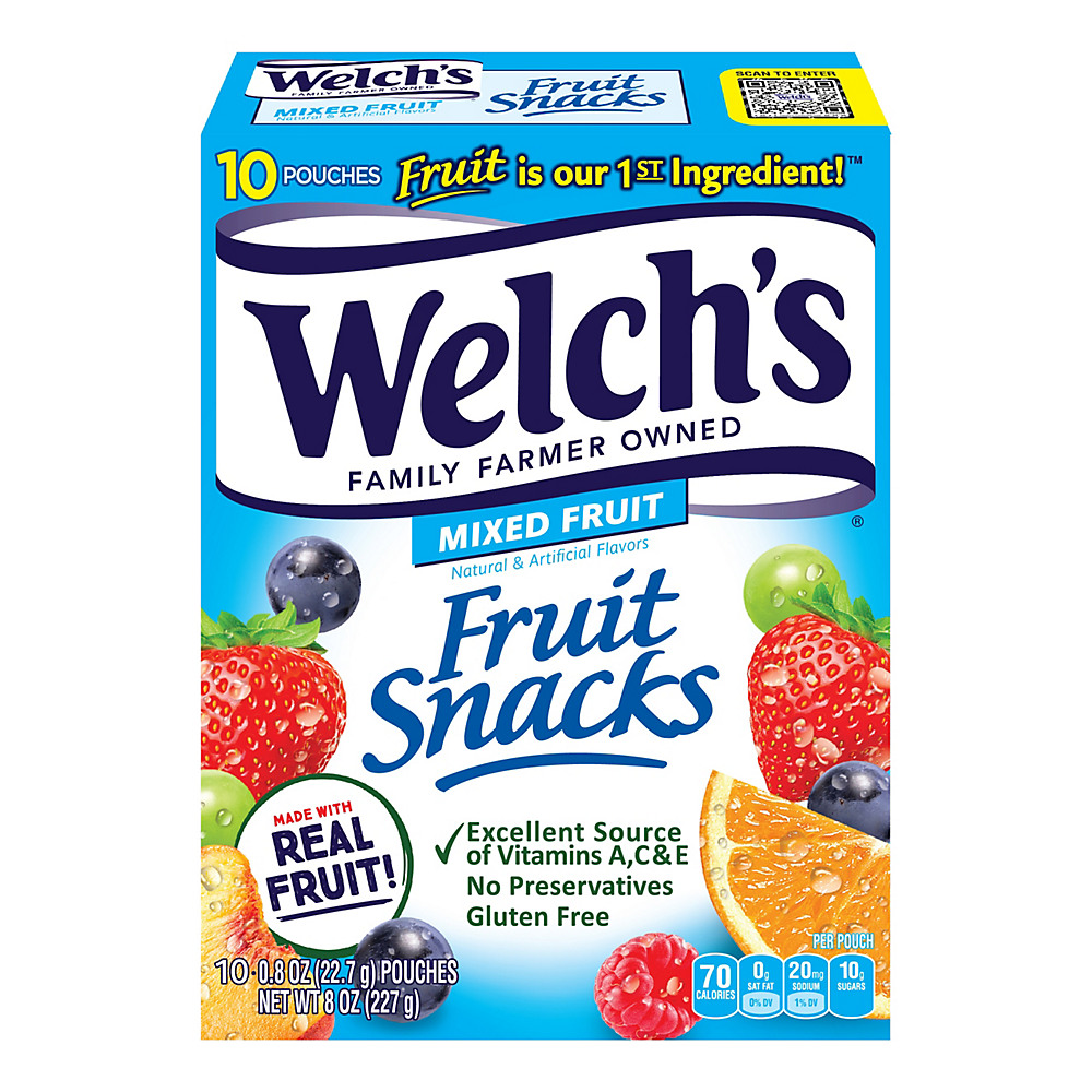 Calories in Welch's Mixed Fruit Fruit Snacks, 10 ct