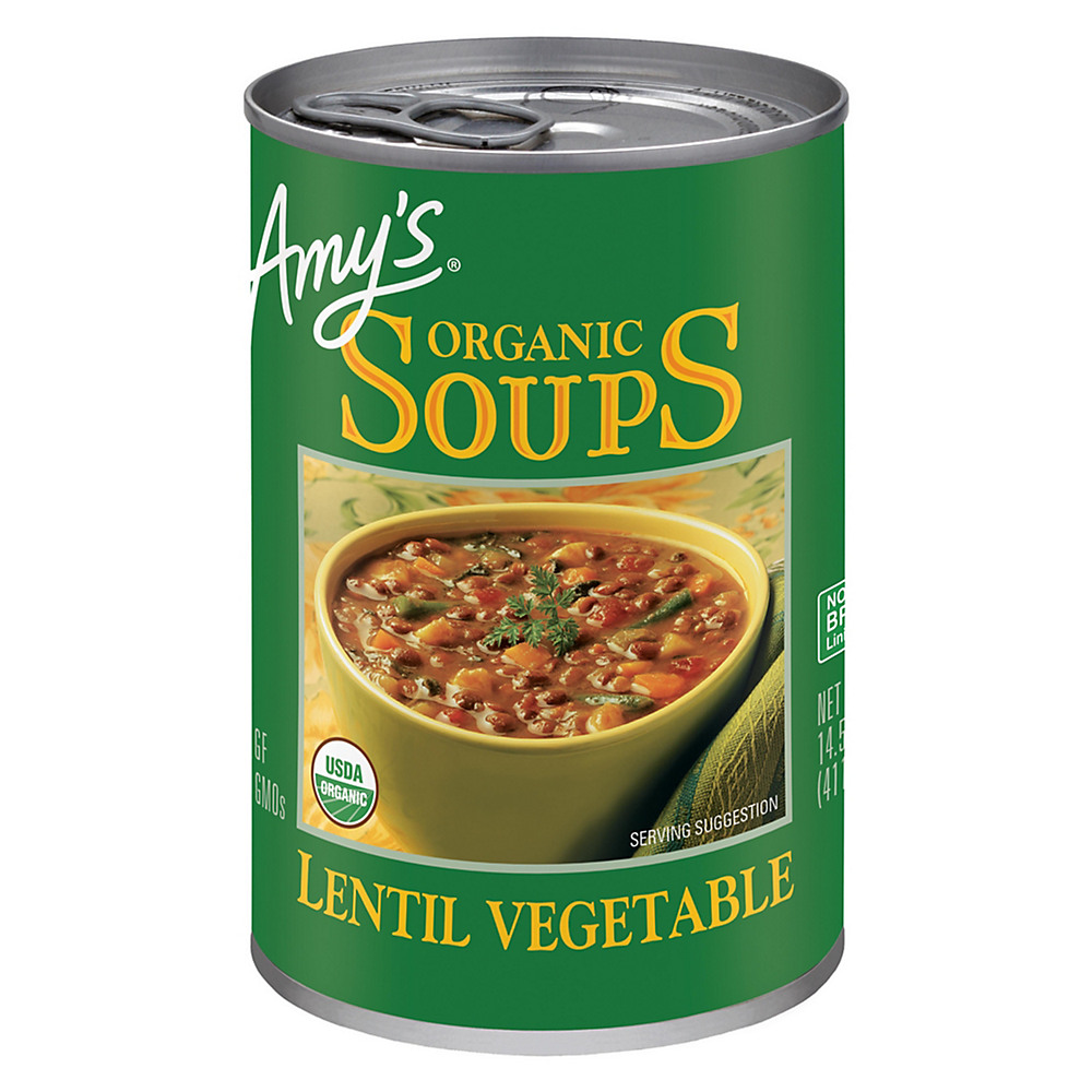 Calories in Amy's Organic Lentil Vegetable Soup, 14.5 oz