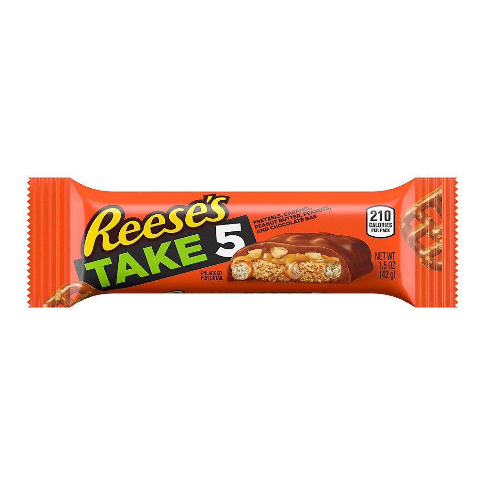 Calories in Reese's Take 5 Chocolate Peanut Butter Candy Bar, 1.5 oz