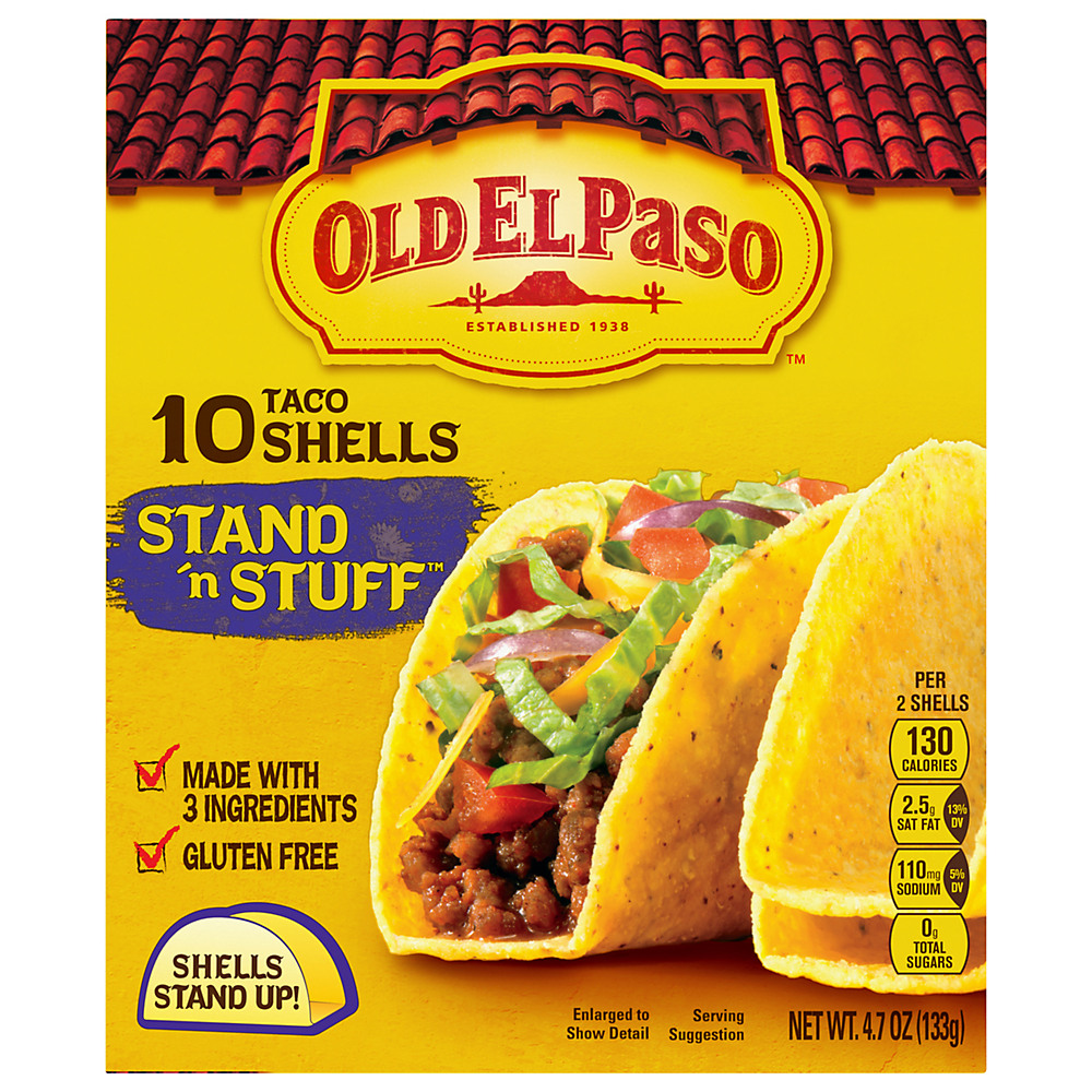 Calories in Old El Paso Stand 'N Stuff Taco Shells, 10 ct