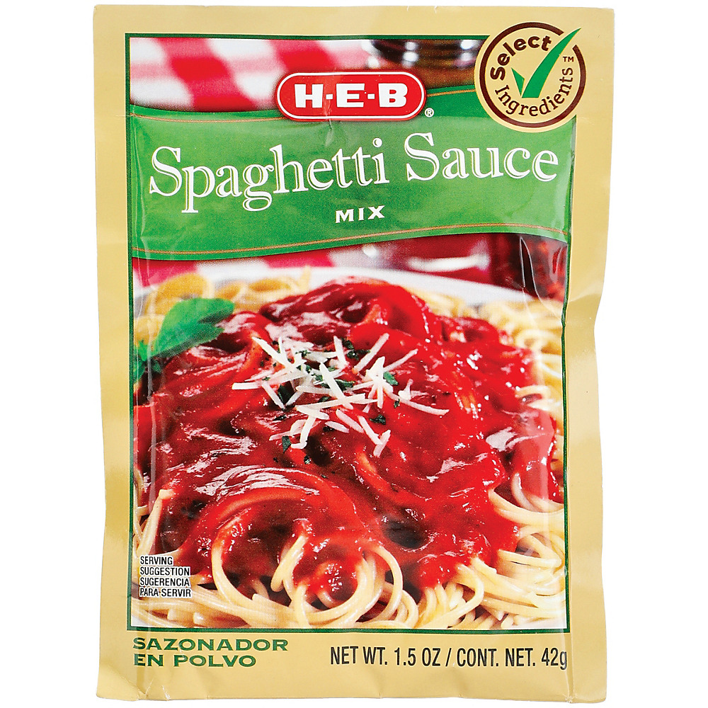 Calories in H-E-B Select Ingredients Spaghetti Sauce Mix, 1.5 oz