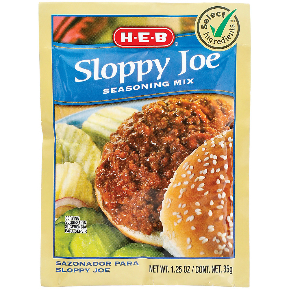 Calories in H-E-B Select Ingredients Sloppy Joe Seasoning Mix, 1.25 oz
