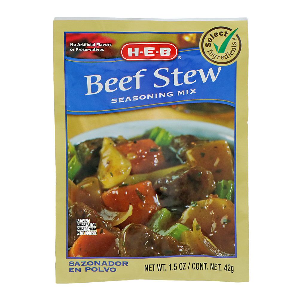 Calories in H-E-B Select Ingredients Beef Stew Seasoning Mix, 1.5 oz