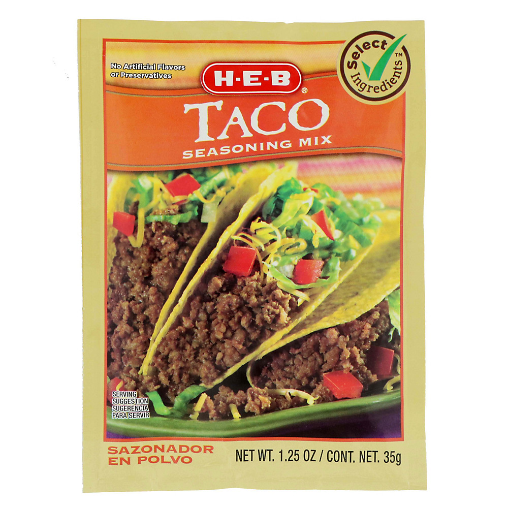 Calories in H-E-B Select Ingredients Taco Seasoning Mix, 1.25 oz