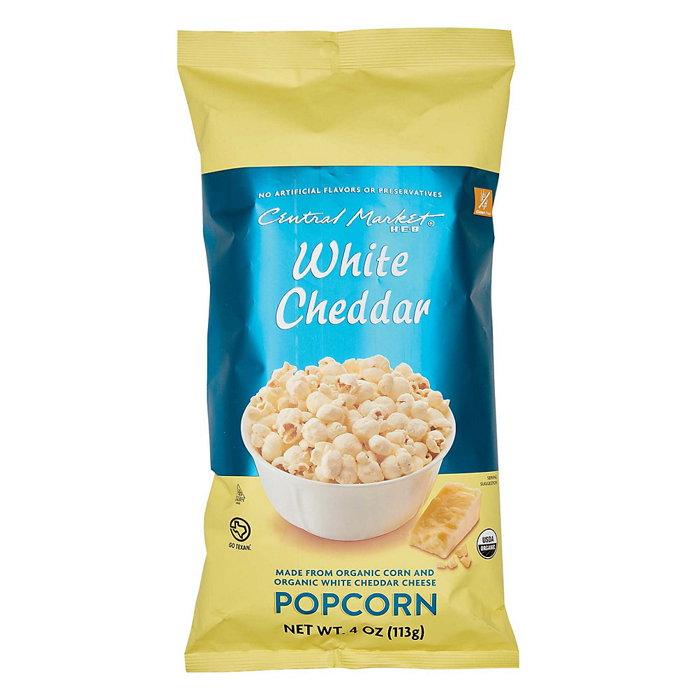Calories in Central Market White Cheddar Popcorn, 4 oz