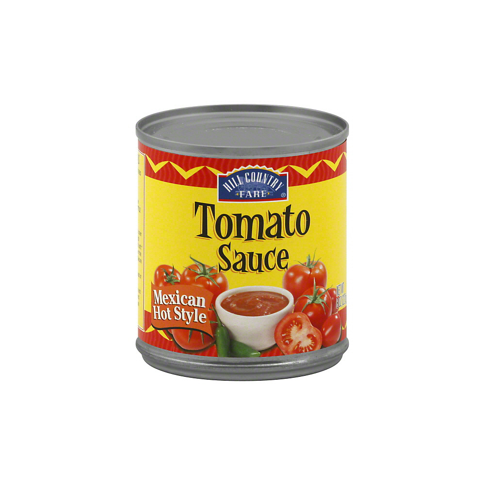 Calories in Hill Country Fare Mexican Hot Style Tomato Sauce, 8 oz