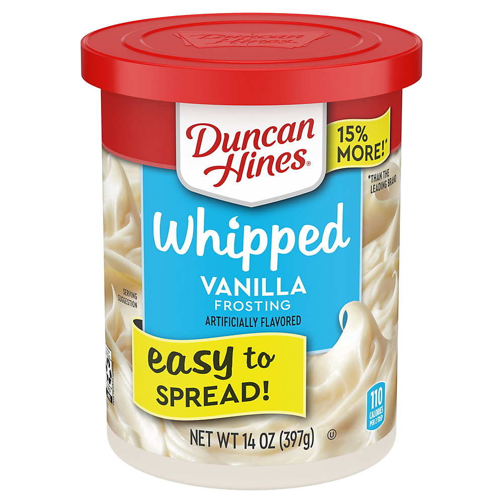 Calories in Duncan Hines Whipped Vanilla Frosting, 14 oz