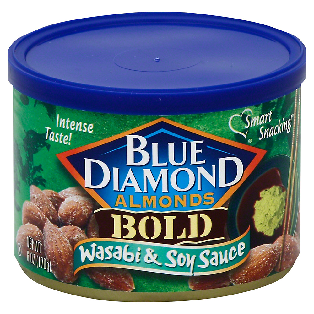Calories in Blue Diamond Bold Wasabi & Soy Sauce Almonds, 6 oz