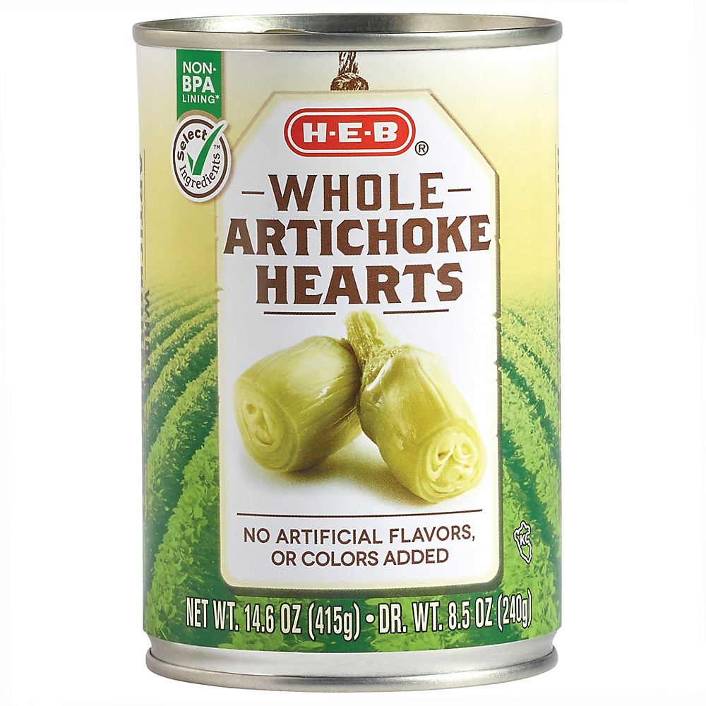 Calories in H-E-B Select Ingredients Whole Artichoke Hearts, 14.6 oz