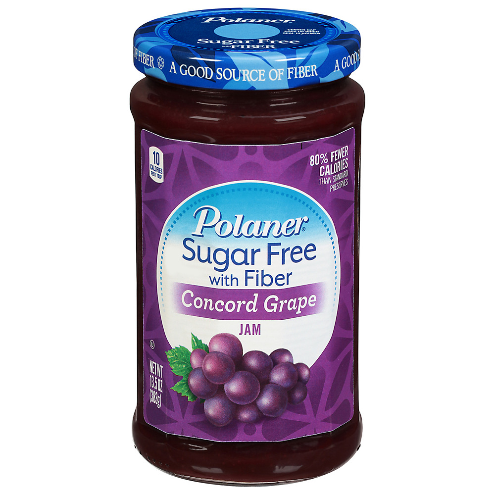 Calories in Polaner Sugar Free with Fiber Concord Grape Jam, 13.5 oz