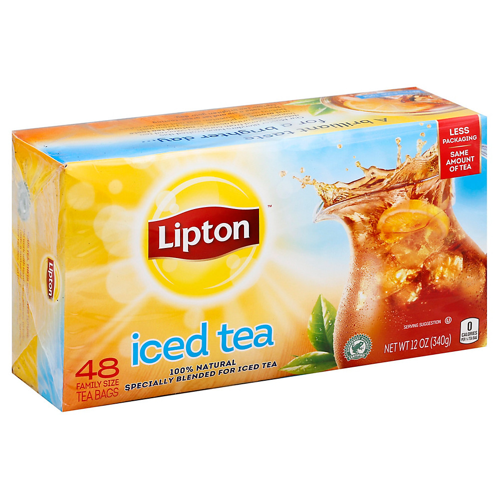 Calories in Lipton Black Iced Tea Bags Family-Sized, 48 ct