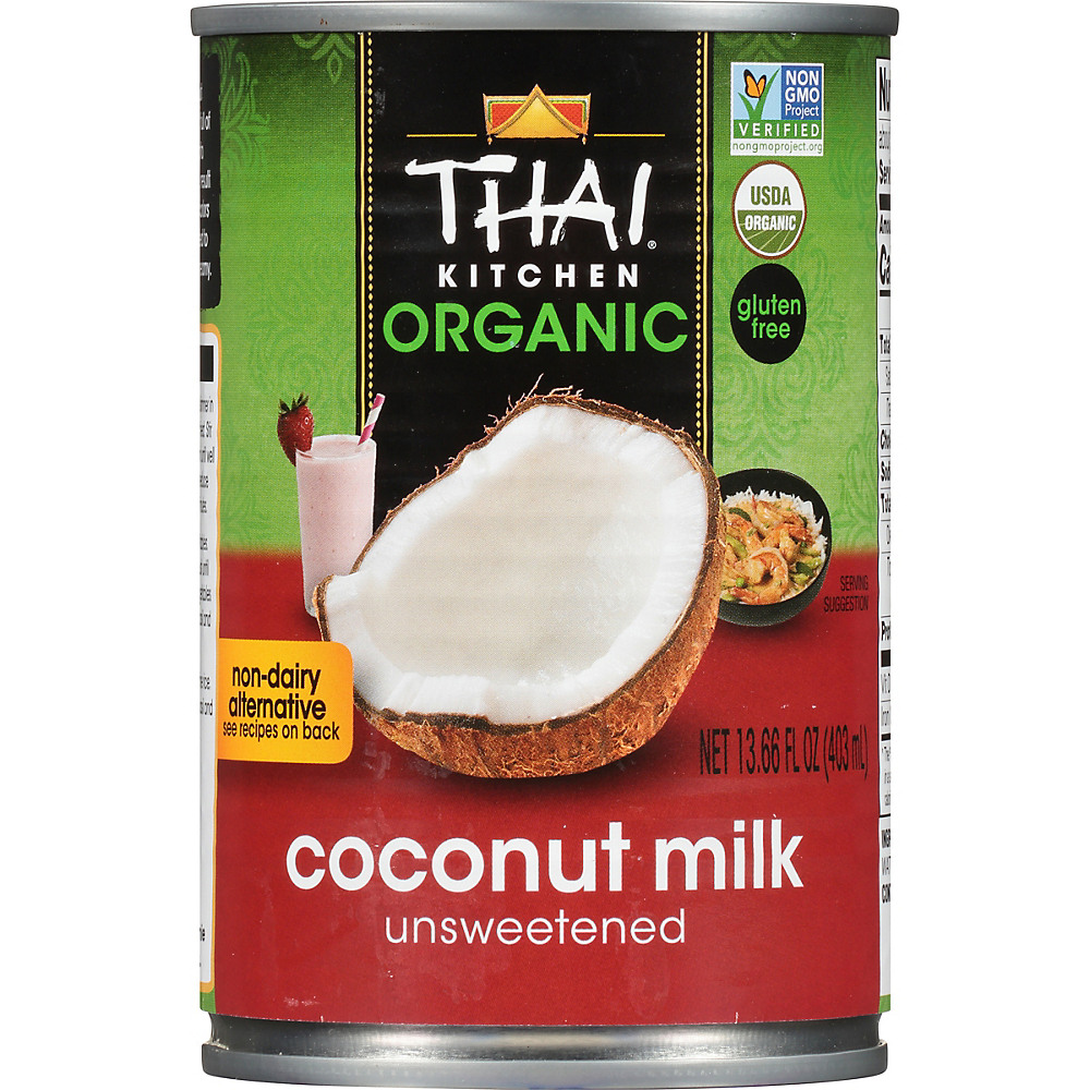 Calories in Thai Kitchen Organic Unsweetened Coconut Milk, 13.66 oz