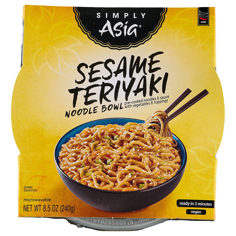 Calories in Simply Asia Sesame Teriyaki Noodle Bowl, 8.5 oz
