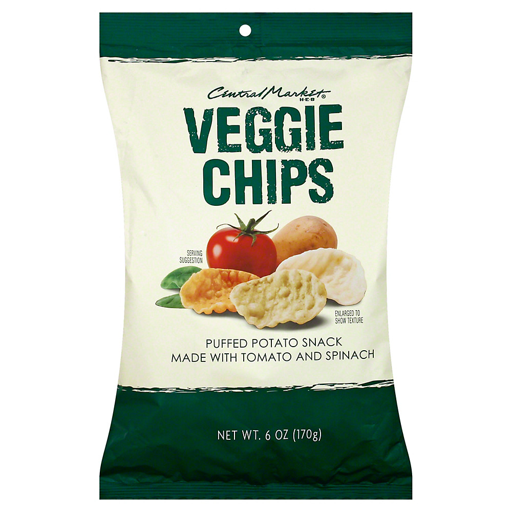 Calories in Central Market Veggie Chips, 6 oz