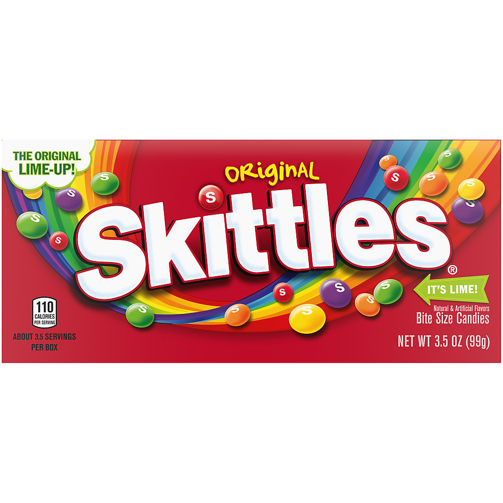 Calories in Skittles Original Chewy Candy Theater Box, 3.5 oz