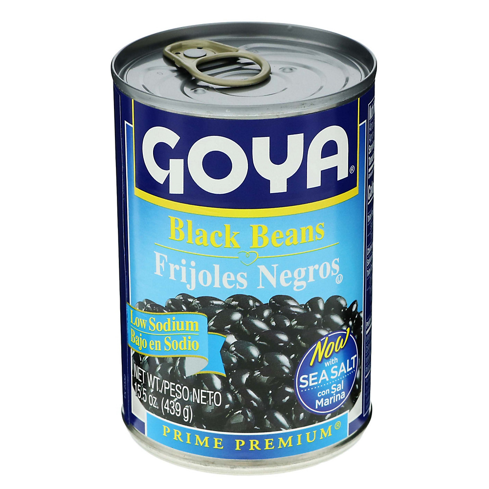 Calories in Goya Prime Premium Low Sodium Black Beans, 15.5 oz