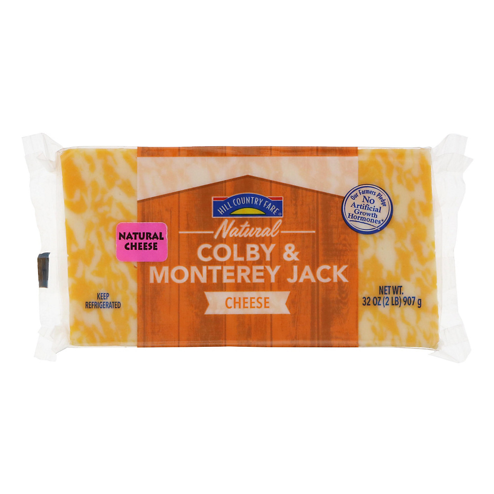 Calories in Hill Country Fare Colby and Monterey Jack Cheese, 32 oz