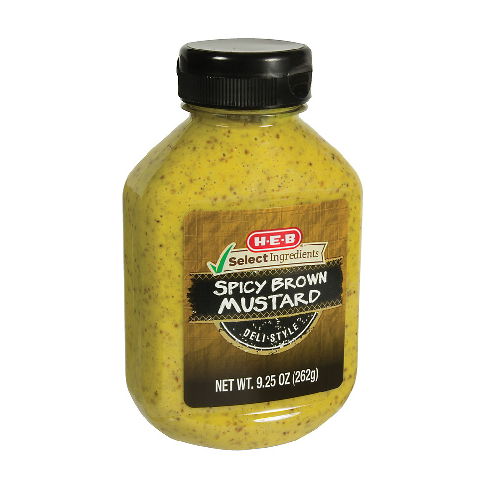 Calories in H-E-B Select Ingredients Spicy Brown Deli Style Mustard, 9.25 oz