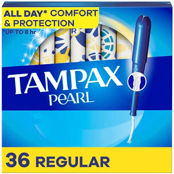 Tampax Pearl Tampons Regular Unscented, 36 ct