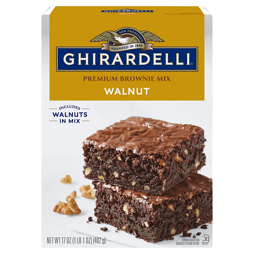 Calories in Ghirardelli Chocolate Walnut Brownie Mix, 17 oz