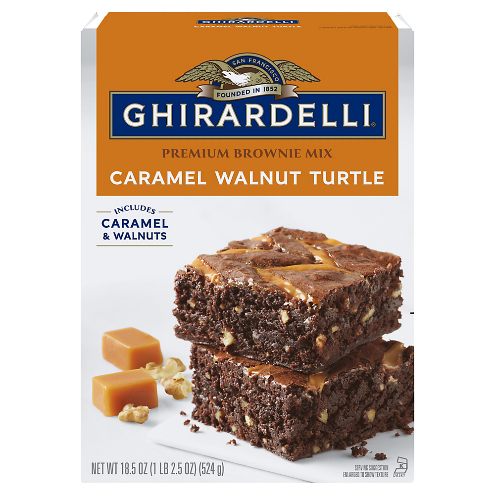 Calories in Ghirardelli Caramel Turtle Brownie Mix, 18.5 oz