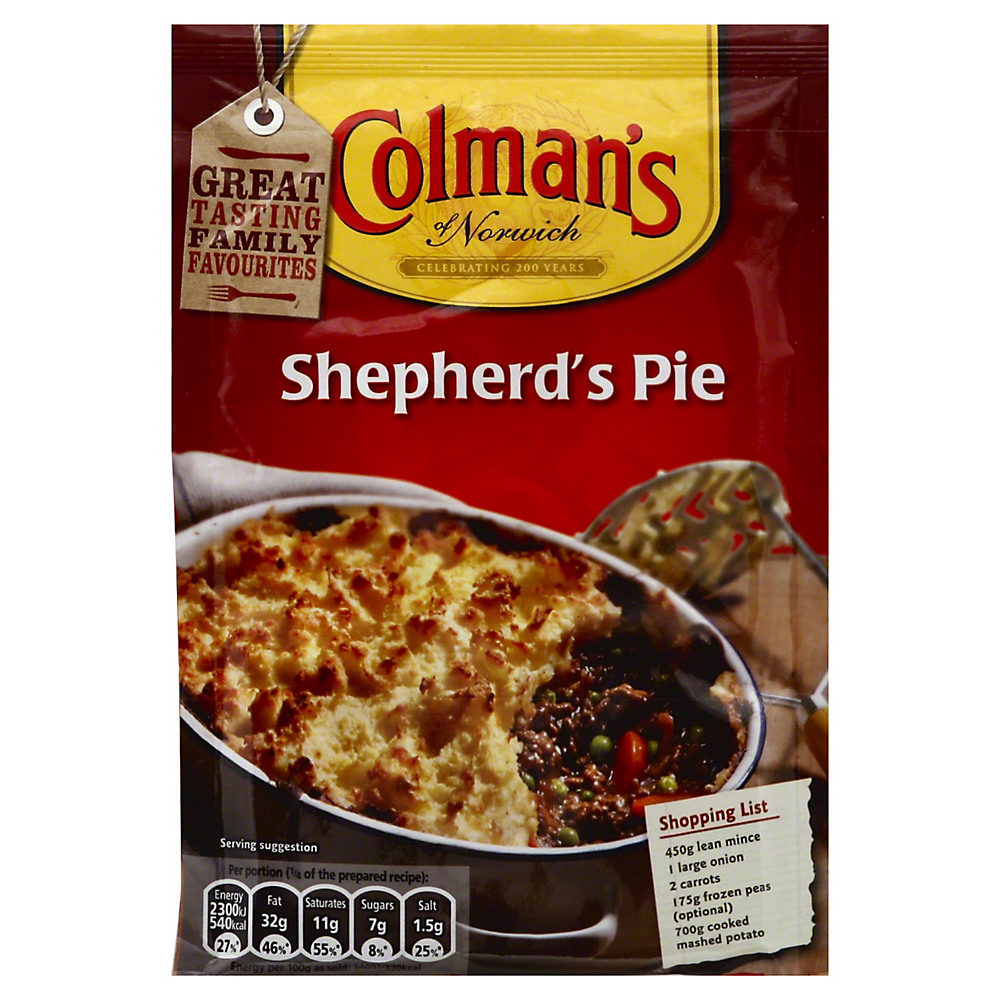 Calories in Colman's of Norwich Shepard's Pie Sauce Mix, 1.75 oz