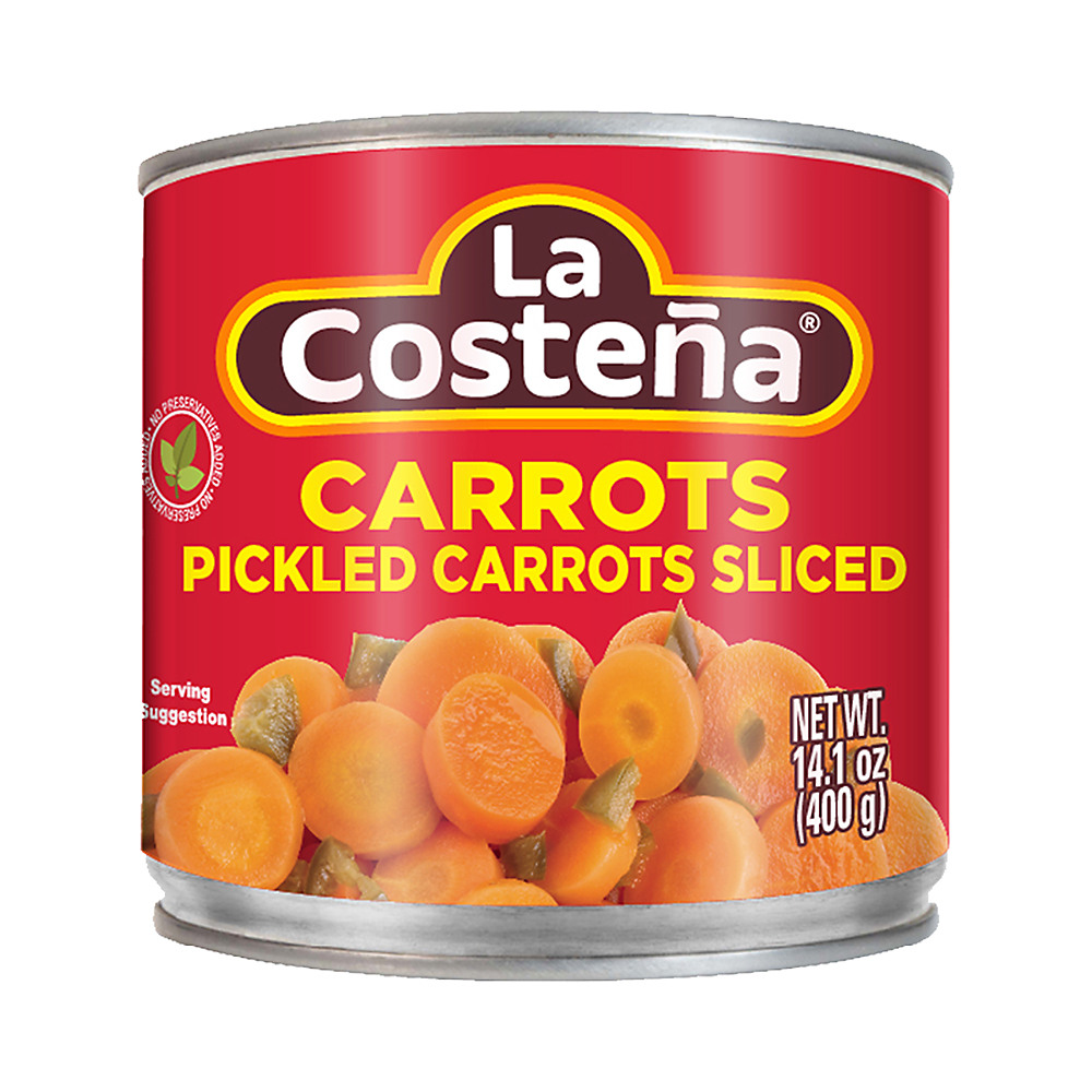Calories in La Costena Sliced Pickled Carrots, 14.1 oz