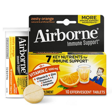 Airborne Zesty Orange Effervescent Tablets, 10 ct