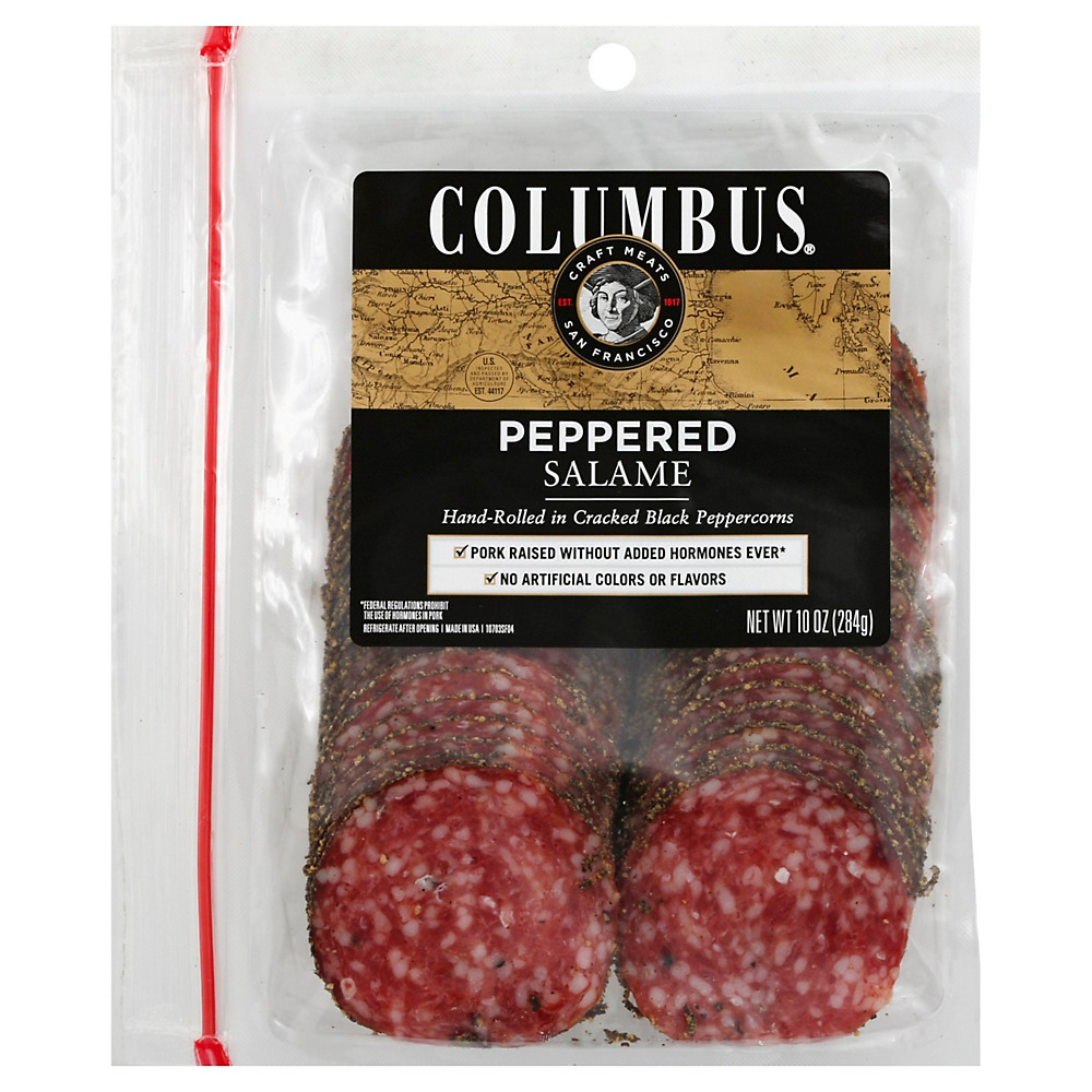Calories in Columbus Salame, Peppered, 10 oz