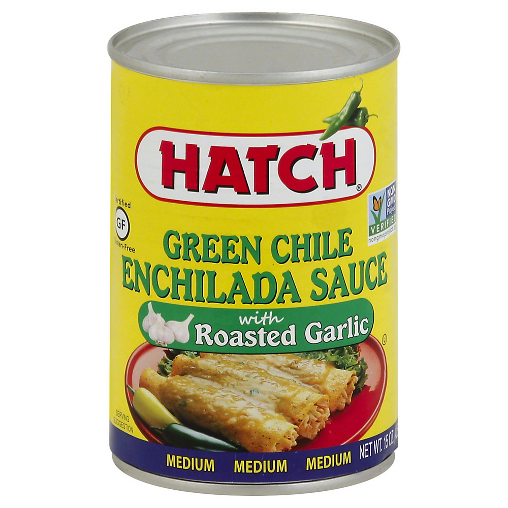 Calories in Hatch Medium Green Chile with Roasted Garlic Enchilada Sauce, 15 oz