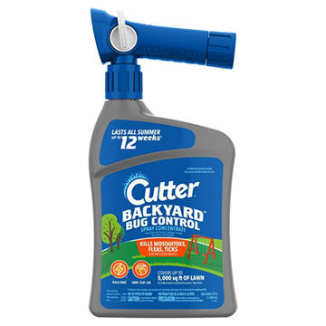 Cutter Backyard Bug Control Spray Concentrate QuickFlip Hose-End Sprayer, 32 oz