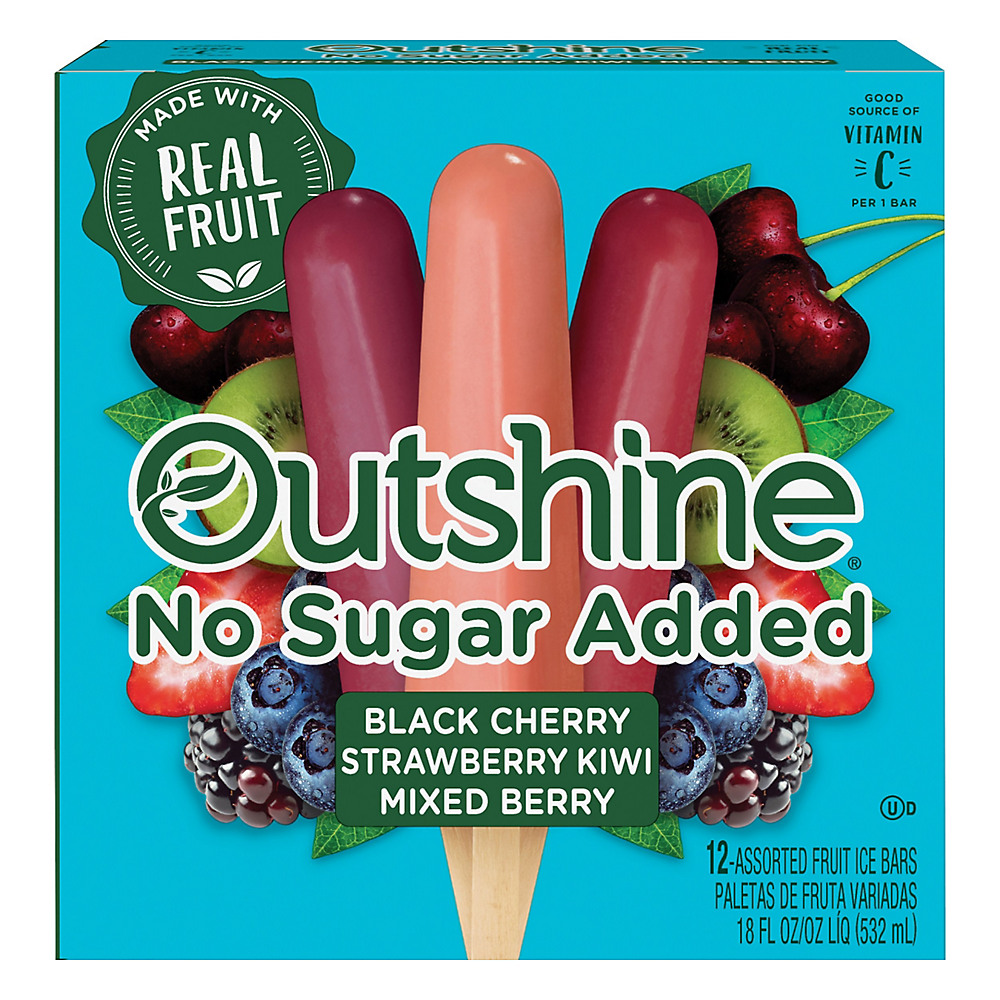 Calories in Nestle Outshine No Sugar Added Assorted Fruit Bars, 12 ct