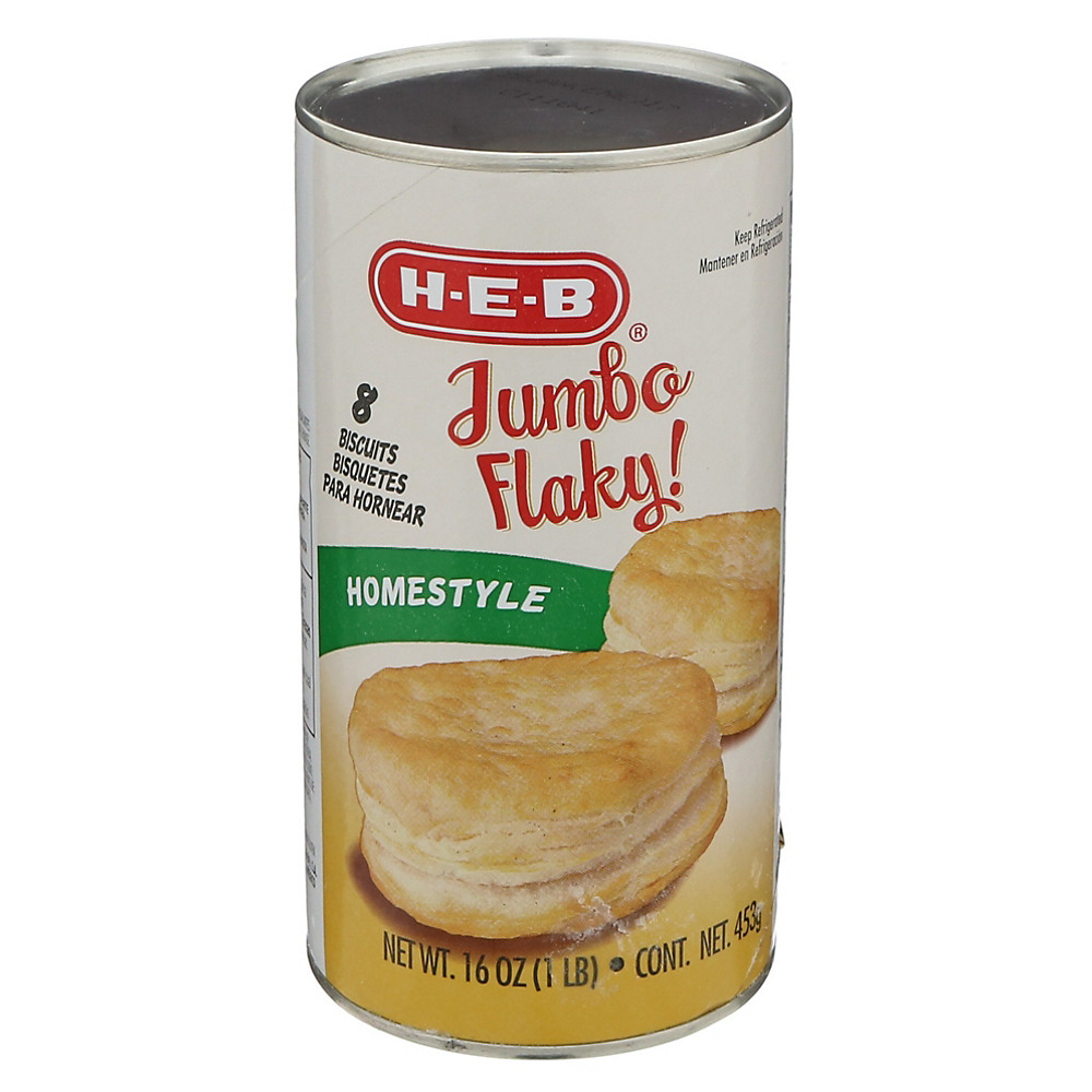 Calories in H-E-B Jumbo Flaky Homestyle Biscuits, 8 ct