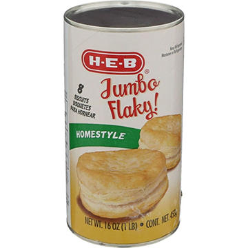 H-E-B Jumbo Flaky Homestyle Biscuits, 8 ct