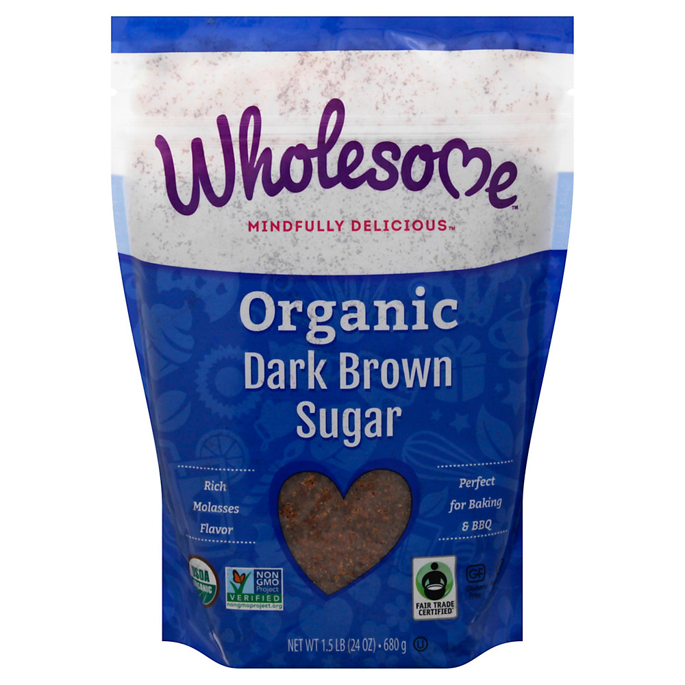 Calories in Wholesome Organic Dark Brown Sugar, 1.5 lb
