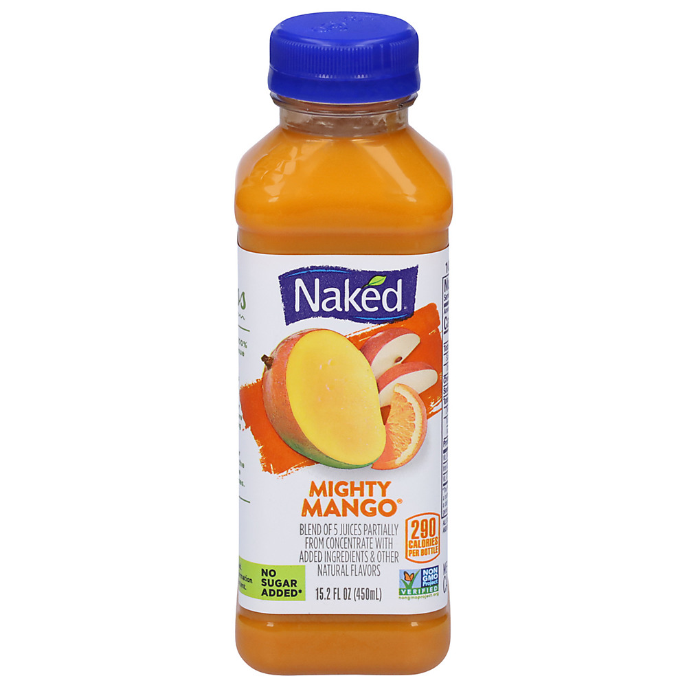 Calories in Naked Juice Mighty Mango 100% Juice Smoothie, 15.2 oz