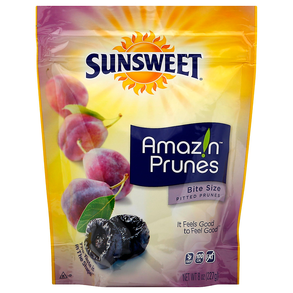 Calories in Sunsweet Bite Size Pitted Amaz!n Prunes, 8 oz